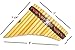 Pan Flute 15 Pipes Tunable Natural Bamboo From Peru Case Included (Beige)