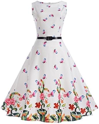 SANFASHION Bekleidung Women's A-Line Sleeveless Dress Multicolour Multicoloured