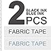 Fimax Compatible for Brother P-Touch TZe TZ TZe-FA3 TZe-FA231 Fabric Iron-on Tape, Fabric Labels for Clothes, Blue/Black on White, 12mm(1/2 inch), 2-Pack