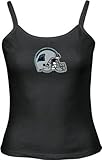 Carolina Panthers Women's Black Shiny Helmet Spaghetti Strap Tank