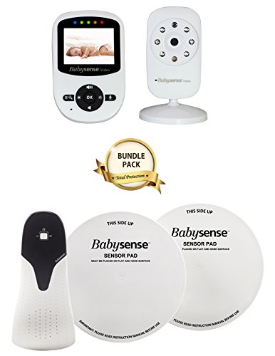 Babysense Video + Movement Monitor BUNDLE PACK: Babysense Video Baby Monitor with Babysense 5s Under-The-Mattress Baby Movement Monitor - 2 in 1