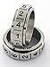 D-6 Spinner Ring. Stainless Steel, Even Odds for All Numbers, Replaces 6 Sided Dice for Gaming