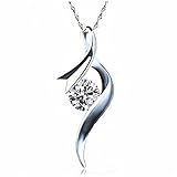 Sterling Silver Love Cubic Zirconia Pendant Necklace