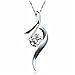 Sterling Silver Love Cubic Zirconia Pendant Necklace