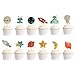 Finduat [48 Pack] Space Party Decoration Cupcake Toppers Rocket Themed Spaceship Outer Space Dog Cupcake Toppers Party Aliens Cake Decorative