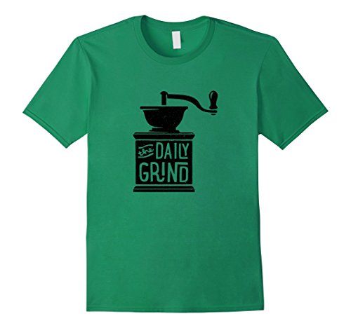 Men's THE DAILY GRIND t shirt Small Kelly Green