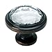 Cosmas 5317ORB-C Oil Rubbed Bronze Cabinet Hardware Round Knob with Clear Glass - 1-1/4