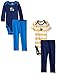 Gerber Baby Boys' 4-Piece Bodysuit and Pant Set, Construction, 0-3 Months