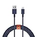 Native Union Belt Cable XL - 10ft Ultra-Strong Reinforced [MFi Certified] Durable Lightning to USB Charging Cable with Leather Strap Compatible with iPhone/iPad (Marine)