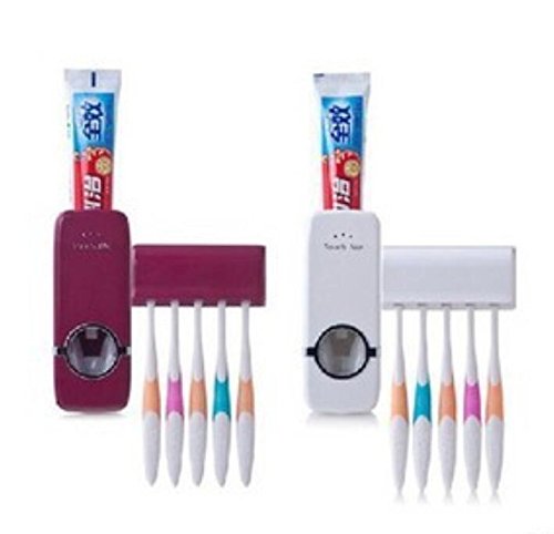 Polymer Wall Mount Automatic Toothpaste Dispenser - Toothpaste Squeezer for Shower Bathroom