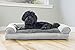 Furhaven Pet Dog Bed | Ultra Plush Faux Fur & Suede Pillow Cushion Traditional Sofa-Style Living Room Couch Pet Bed w/ Removable Cover for Dogs & Cats, Gray, Mediumthumb 3