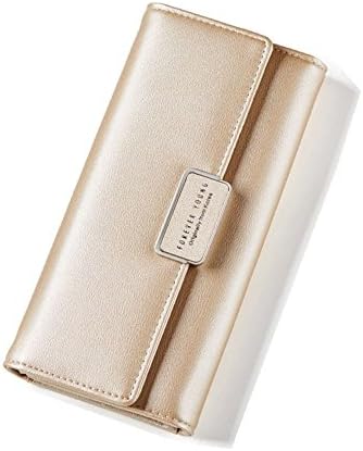 Women RFID Blocking Purse Wallet Multi Card Organizer Wallet with Zipper Pockets