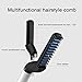 Electric Hair Comb For Men, KOBWA Curly Hair Straightening Comb,Man's Style Magic Massage Comb, Hair Straightening/Curler Permed Clip Comb For DIY Flexible Modeling,Natural Side Hair Detangling(Black)