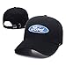 Car Logo Adjustable Baseball Cap, Unisex Hat Travel Cap Car Racing Motor Hat for Ford - Black