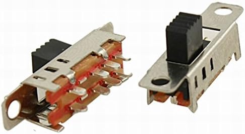 Ucland 5 Pcs 8 Pin PCB 3 Position On/On/On DP3T 2P3T Panel Mini Slide Switch SS23E04-G5