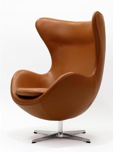 Modway Glove Leather Swivel Accent Chair in Terracotta