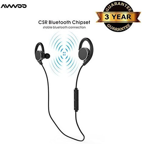 Bluetooth 4.0 Wireless Sport Headphones IPX7 Level Waterproof Stereo In-ear Secure Fit Running Gym Exercise for iPhone and Android