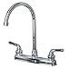 Laguna Brass 1201CP RV/Motorhome Two Handle Non-Metallic High Arc Swivel Kitchen Faucet, Chrome Finish