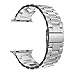Simpeak Band Compatible with Apple Watch 42mm 44mm Series 6 SE 5 4 3 2 1, Women Men Solid Stainless Steel Business Band Strap Replacement for iWatch 42 44, Silver