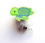 Baby Turtle - Retractable ID Badge Reel - MD Badge Holder - Cute Badge Reel - Nurse Badge Holder - Nursing Badge Clip - Teacher Badge