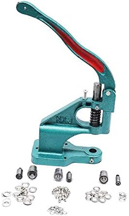 KATSU Tools Hand Press Grommet Machine Kit, Heavy Duty Eyelet Punch Tool with 3 Dies 6/10/12mm & 1500 Eyelets - Image 3