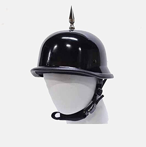 german style motorcycle helmets with spike dot Vintage Half Helmet, Approved Adult Men Women Retro Open Face Helmet, Adjustable Quick Release Buckle, for Bicycle Cruiser Scooter, M~XXL 57~64cm : Automotive wicking fabric German Style Motorcycle Half Helmet
