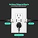 WiFi Smart Wall Outlet,Top & Bottom Outlets are Independently Controllable,Duplex Receptacle Socket,Compatible with Alexa Dot Echo Plus Google Assistant IFTTT, No Hub Required (1)