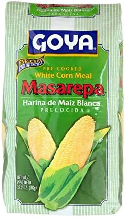 2 Pack - Goya Precooked Corn Meal (white) Masarepa 35.2 oz Harina de Maiz Arepas