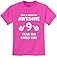 Tstars Awesome 9 Year Old Birthday Shirt - Fun Gift Tee for Boys or Girls Turning Nine - Youth Kids T-Shirt Medium Pink