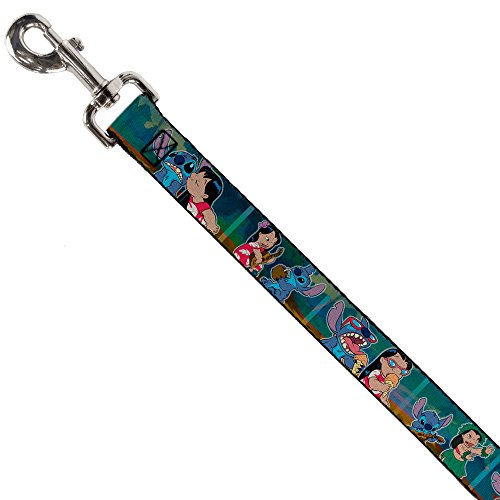 Buckle-Down "Lilo & Stitch 5 Scene Blocks" Dog Leash, 6'