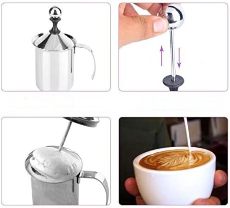 Blackcover Milk Foamer, Stainless Steel Double Mesh Milk Frother Milk Foamer Milk Creamer (800ML)