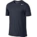 NIKE Men's Dri-FIT Cotton 2.0 Tee, Obsidian/Obsidian/Matte Silver, X-Large