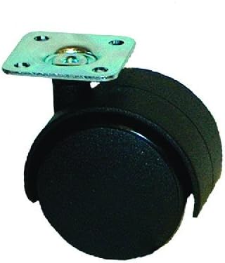 50mm Twin Wheel Caster with Plate - 4 Pack