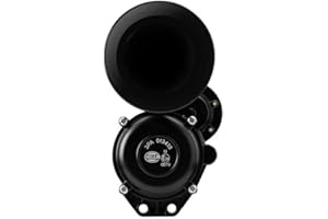 Hella Black Single Tone Air Horn, Super Loud 12/24V, 115 dB(A), 120W, 013410011