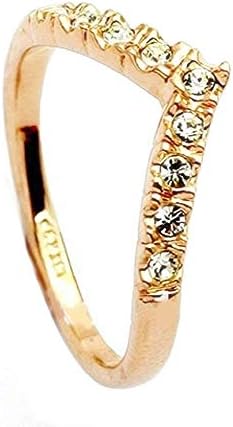 Lovelegis Ring - Bright Color Rhinestones Gold - Gift Idea - Woman - Girl - UK Size K 1/2 - Bijoux - Birthday - Christmas - Valentine's Day - Jewellery - Costume Jewelry - Her Quality