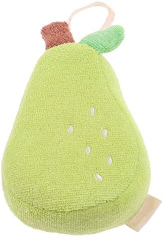 JUNKE 1 PC Fruit Vegetable Shaped Soft Baby Bath Sponge Shower Body Exfoliate Puff Sponge for the Whole Family, Pear