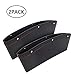 AMOYON Car Gap Filler, 2 Pack Premium Leather Seat Gap Pockets for Car Console Organizer Seat Side Storage Box Holding Phone Sunglasses Keys, Black