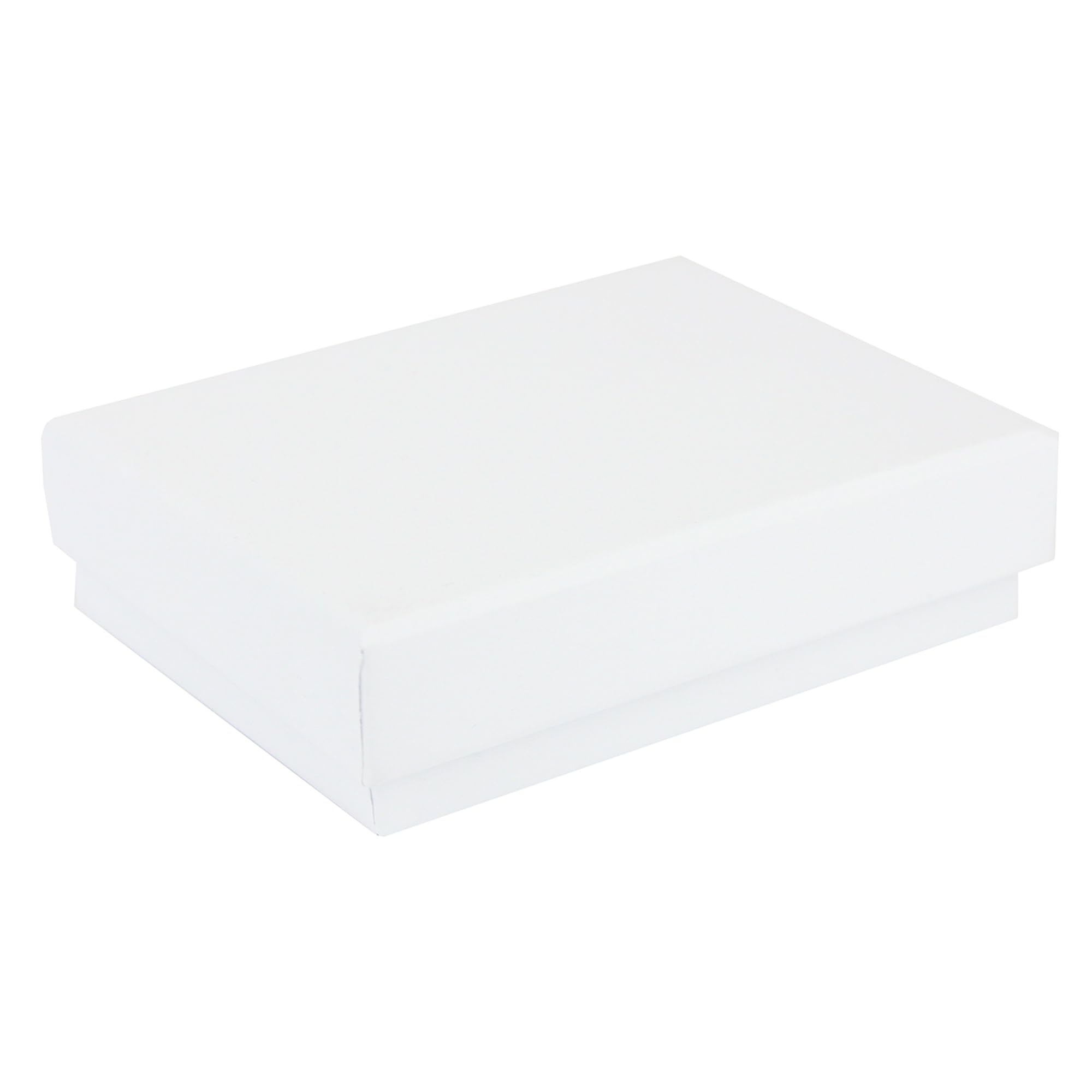 Emartbuy Set of 48 White Cardboard Jewellery Pendant Boxes, Ring Boxes, Gift Box for Anniversaries, Weddings, Birthdays Size - 9 cm x 7 cm x 2.5 cm