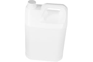 COMPUKAS 10l Storage Jug Plastic Bottle with Secure Lid for Soaps and Detergents, Industrial Use, Milky White