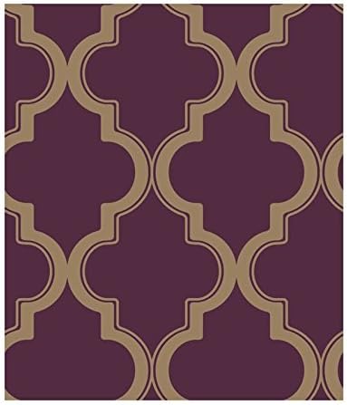 Tempaper Marrakesh Self-Adhesive Temporary Wallpaper, Merlot by Tempaper Designs