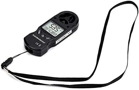 Crispsound TL-300 Mini Multipurpose Anemometer Digital Anemometer LCD Wind Speed Temperature Humidity Meter with Hygrometer Thermometer