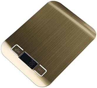 MOSHNOT Kitchen Scale Multifunction Food Scale, 11 lb 5 kg, Silver, Stainless Steel (Batteries Included)