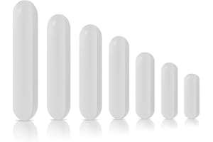 CHSZCHC Magnetic Stir Bar Set,7pcs PTFE Magnetic Stirrer Mixer Stir Bar, White Color, Stir Rod Magnetic, Laboratory Bar, Stir Plate Bar