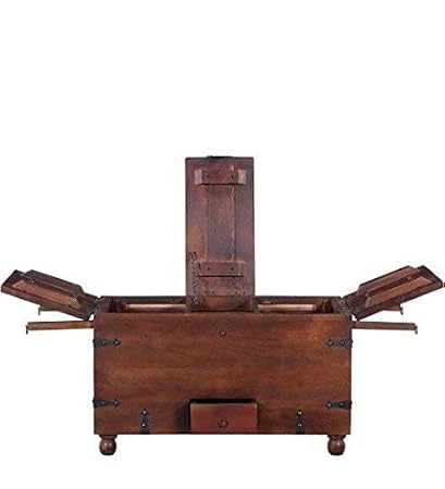 MP Wood Furniture Solid Sheesham Wood Altavista Brewbox Bar Cabinet (Teak Finish)