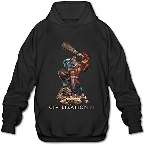 Hanini68 Sid Meier's Civilization Men's Hoodie Shirts Screw Neck Comfortable