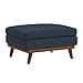 Modway Engage Mid-Century Modern Upholstered Fabric Ottoman in Azure