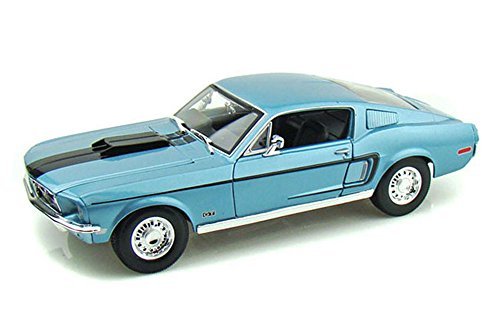 1968 Ford Mustang GT Cobra Jet, Blue - Maisto Special Edition 31167 - 1/18 Scale Diecast Model Toy Car