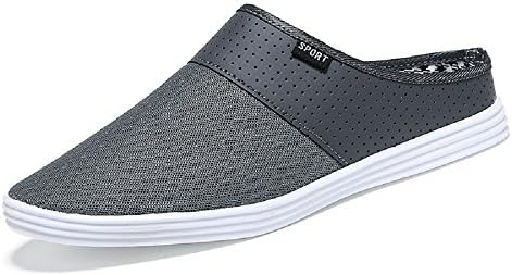 WAZZIT Men's Summer Net Cloth Closed-toe Fashionable Half-Slippery of Korean Type Lazy People Shoes