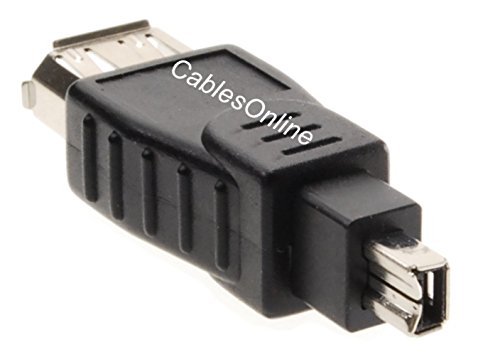 CablesOnline 6-Pin Female to 4-Pin Male IEEE-1394a Firewire Adapter, AD-FW2