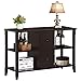 Yaheetech 2 Tier Console Sofa Table with Storage Shelf Drawer Solid Wood for Living Room Entryway